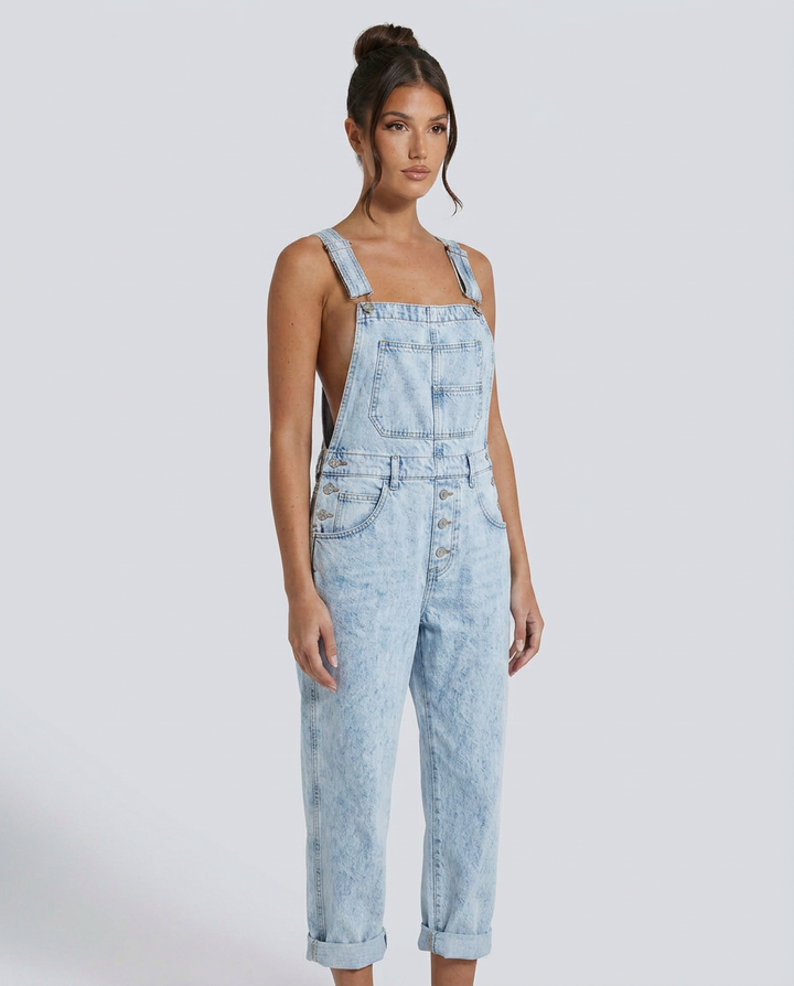 Debra | Denim Jumpsuit with Adjustable Straps