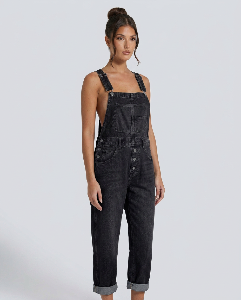 Debra | Denim Jumpsuit with Adjustable Straps