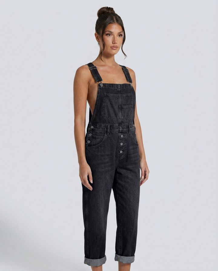 Debra | Denim Jumpsuit with Adjustable Straps