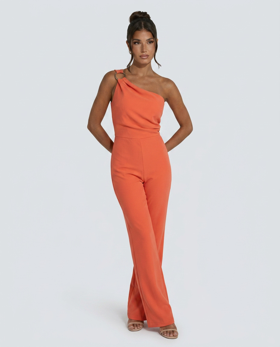 Lucile | One-Shoulder Jumpsuit with Wide-Leg Trousers