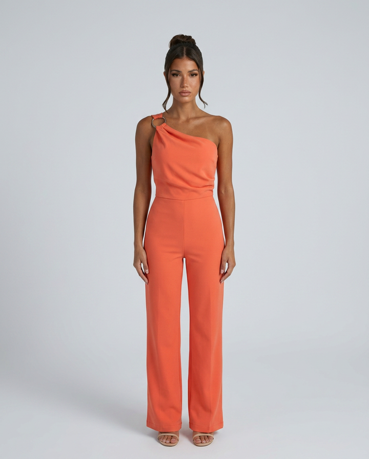 Lucile | One-Shoulder Jumpsuit with Wide-Leg Trousers