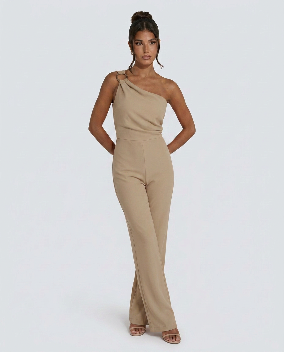 Lucile | One-Shoulder Jumpsuit with Wide-Leg Trousers