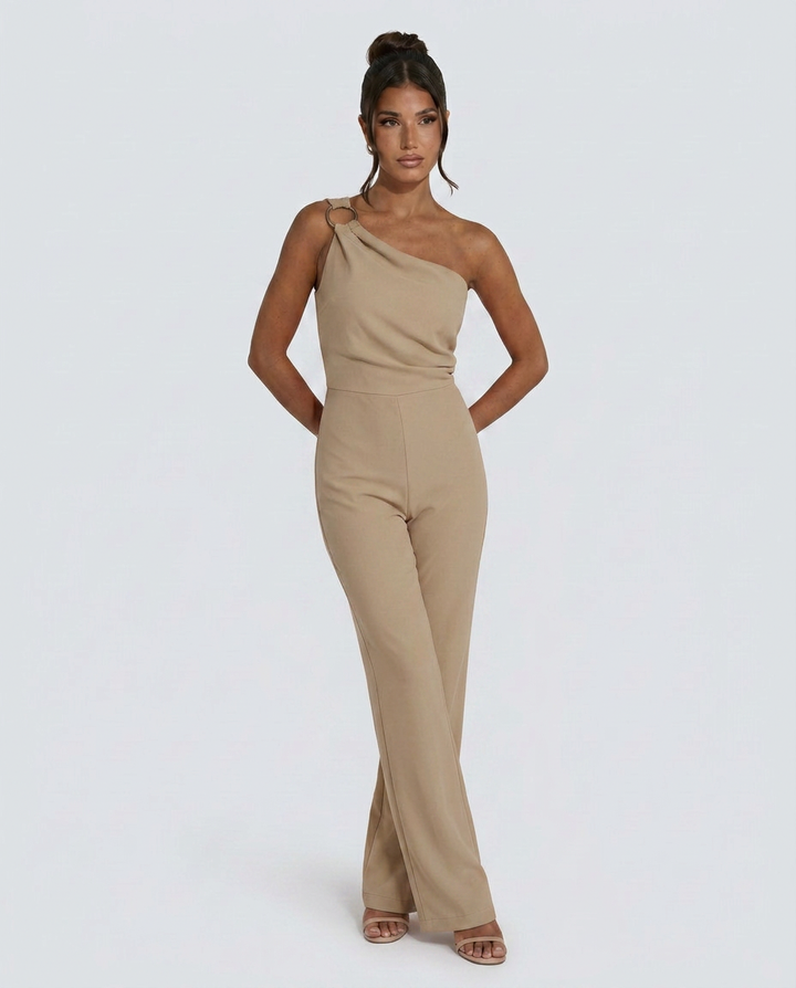 Lucile | One-Shoulder Jumpsuit with Wide-Leg Trousers