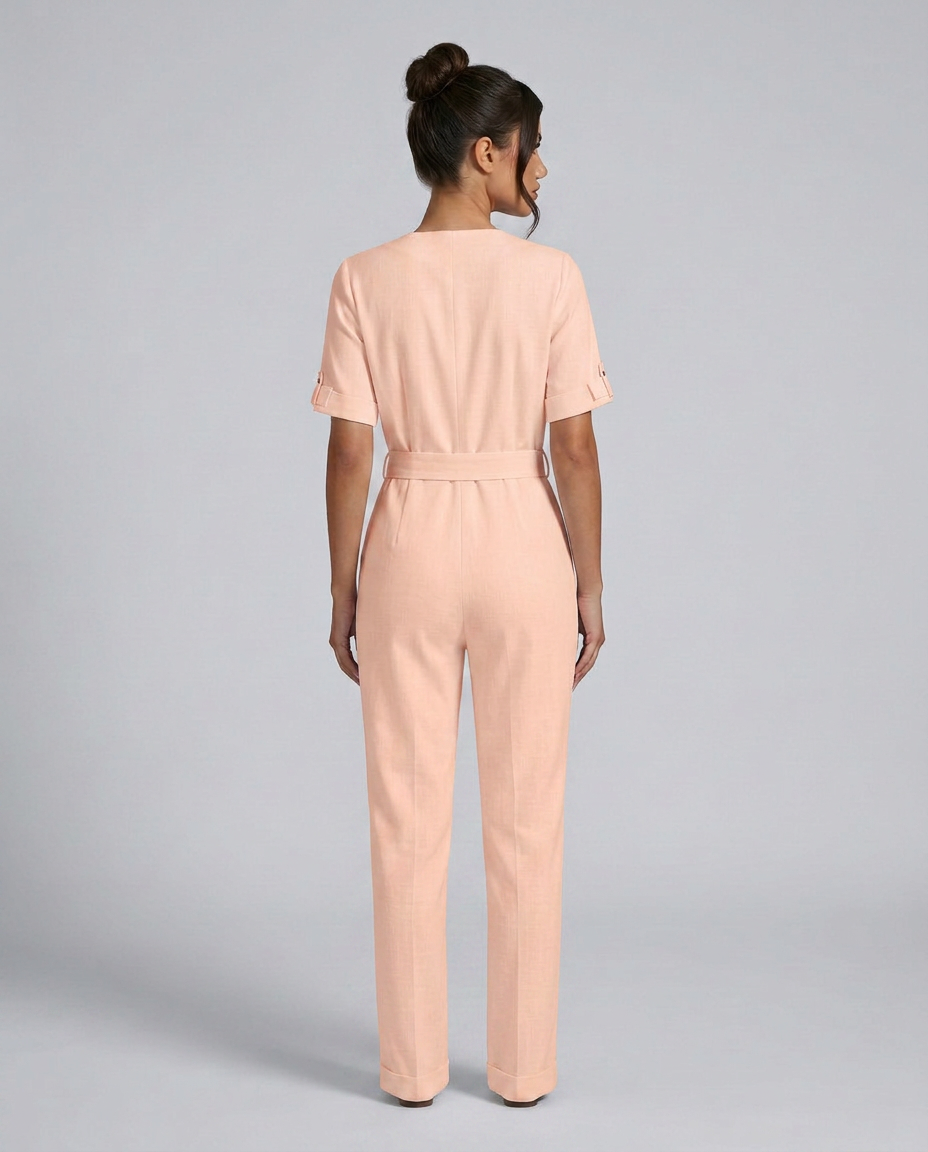 Celina | Tailored Jumpsuit with Belted Waist