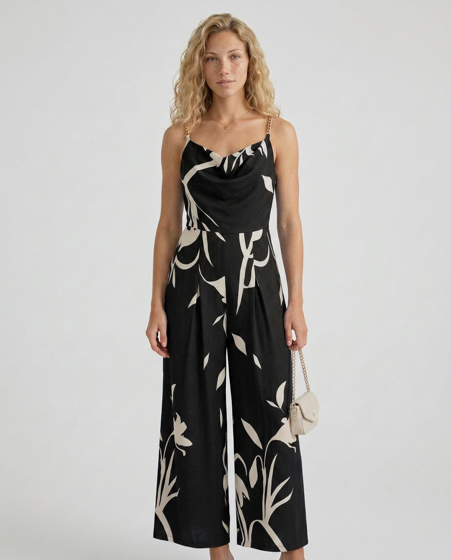 Leticia | Wide-Leg Jumpsuit with Floral Print