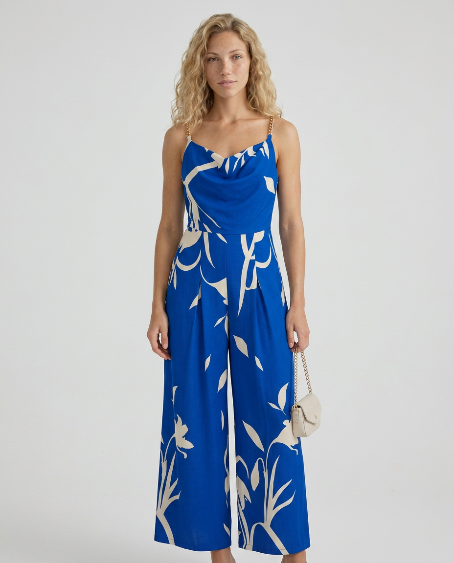 Leticia | Wide-Leg Jumpsuit with Floral Print