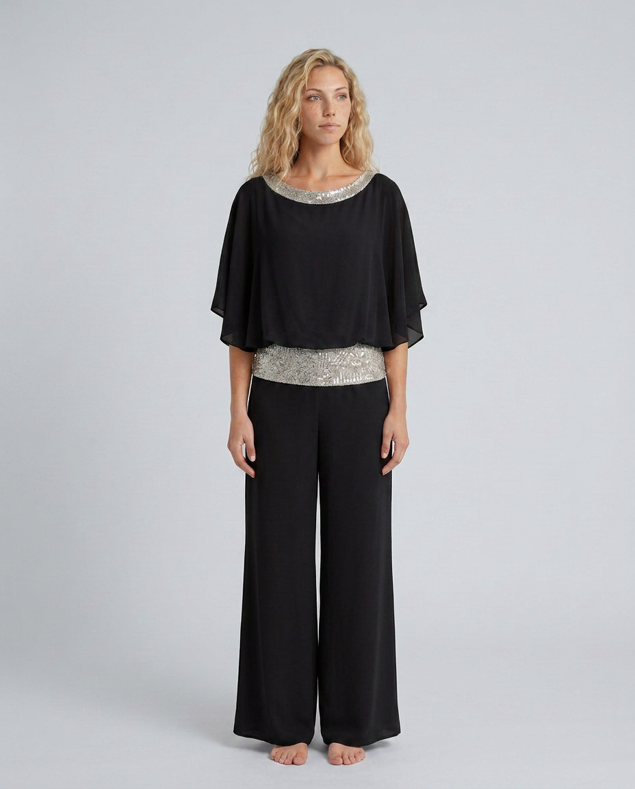 Lorrie | Wide-Leg Jumpsuit with Sequin Waist Detail