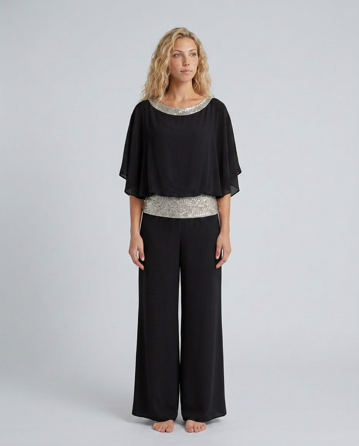 Lorrie | Wide-Leg Jumpsuit with Sequin Waist Detail