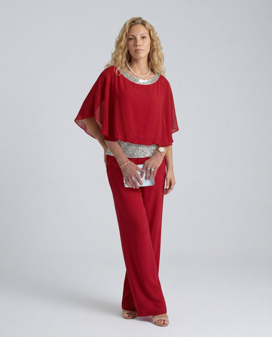 Lorrie | Wide-Leg Jumpsuit with Sequin Waist Detail