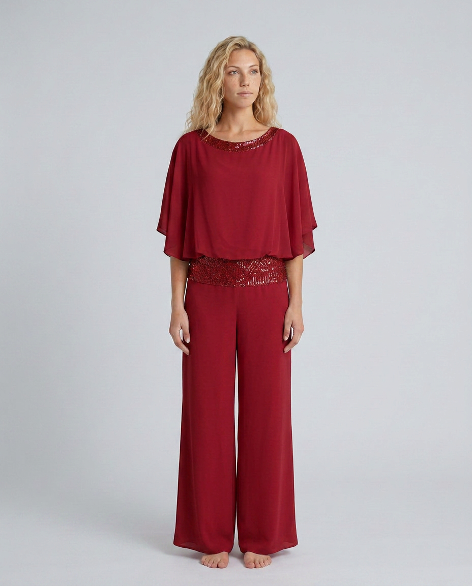 Lorrie | Wide-Leg Jumpsuit with Sequin Waist Detail