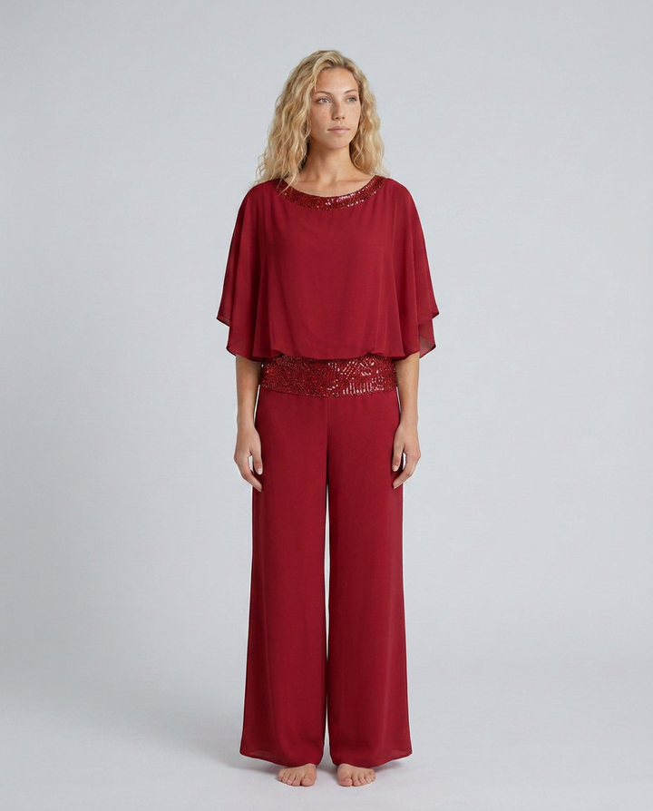 Lorrie | Wide-Leg Jumpsuit with Sequin Waist Detail