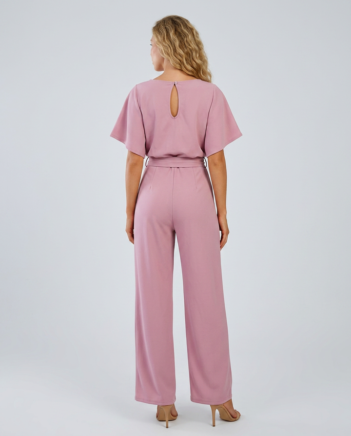 Arline | Jumpsuit with Tie Waist and Wide-Leg Trousers