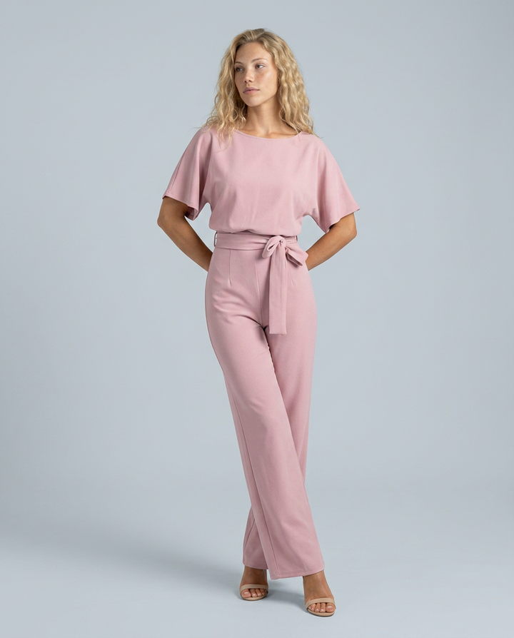 Arline | Jumpsuit with Tie Waist and Wide-Leg Trousers