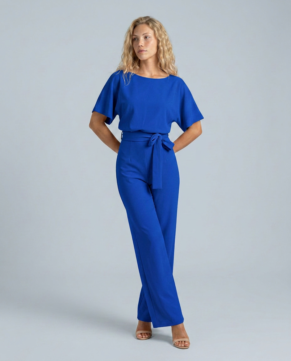 Arline | Jumpsuit with Tie Waist and Wide-Leg Trousers