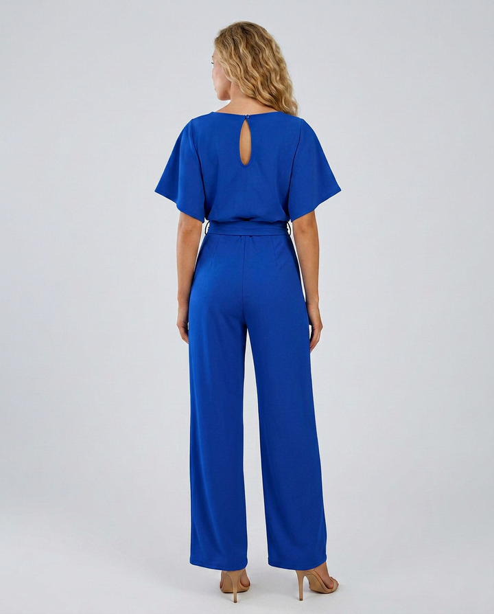Arline | Jumpsuit with Tie Waist and Wide-Leg Trousers