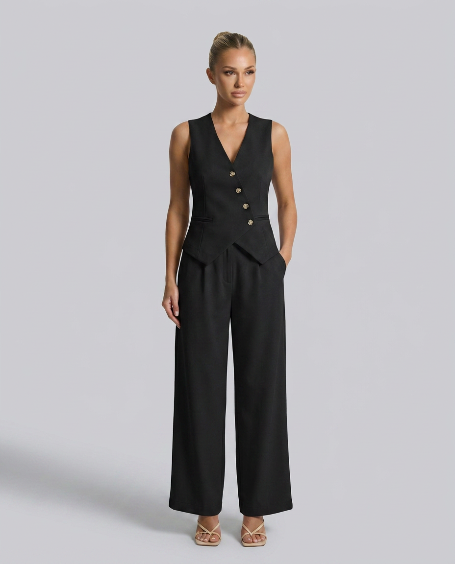 Beryl | Tailored Set with Vest-Style Bodice