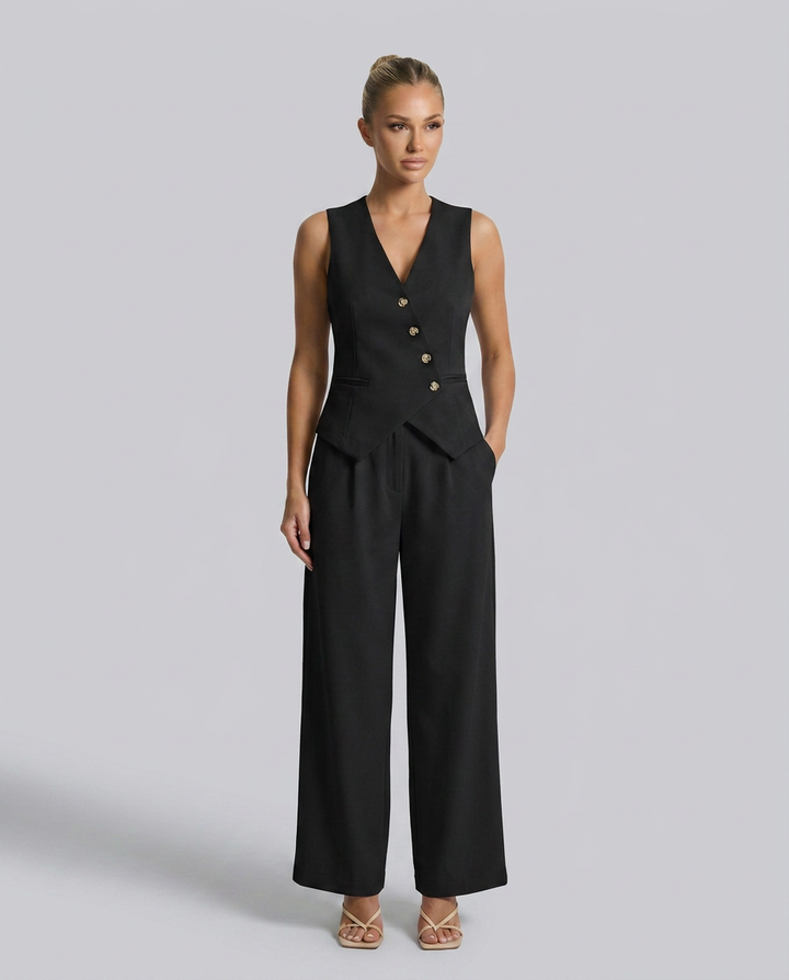 Beryl | Tailored Set with Vest-Style Bodice