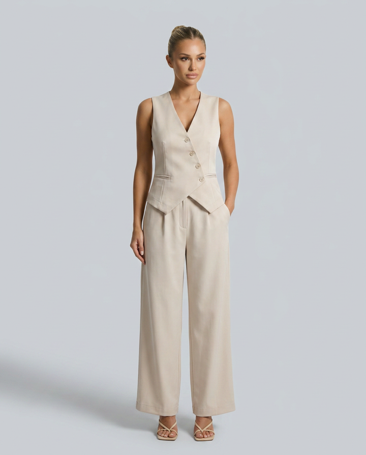Beryl | Tailored Set with Vest-Style Bodice