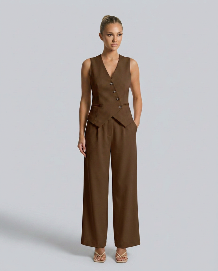 Beryl | Tailored Set with Vest-Style Bodice