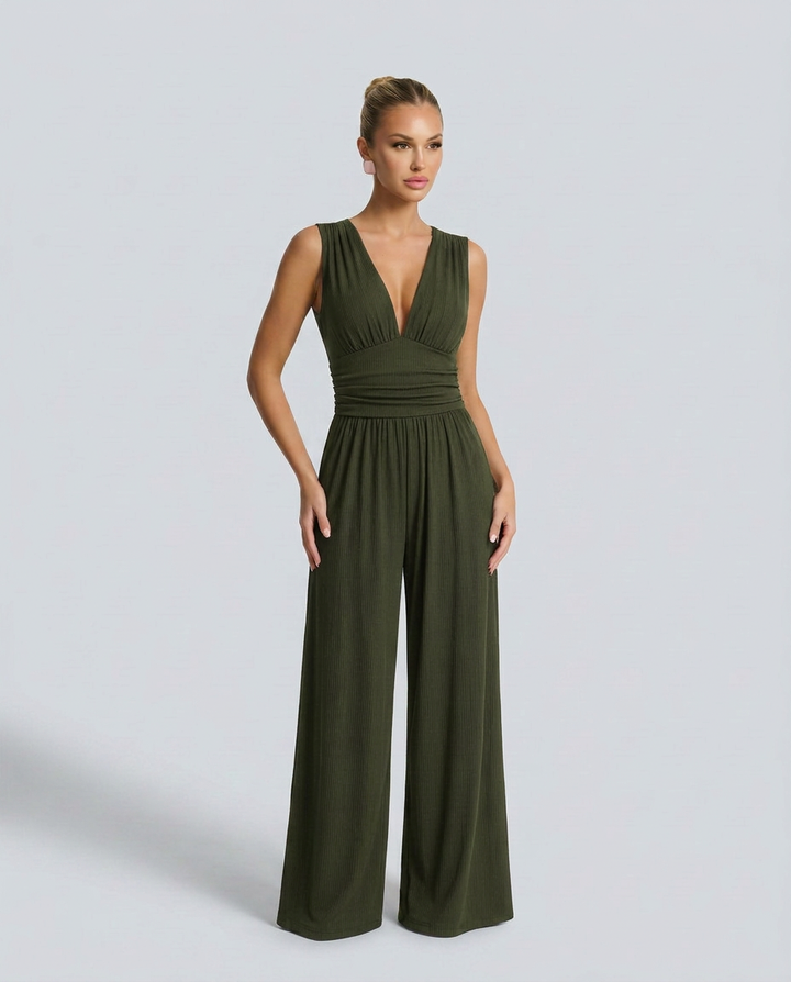 Berta | Wide-Leg Jumpsuit with V-Neck