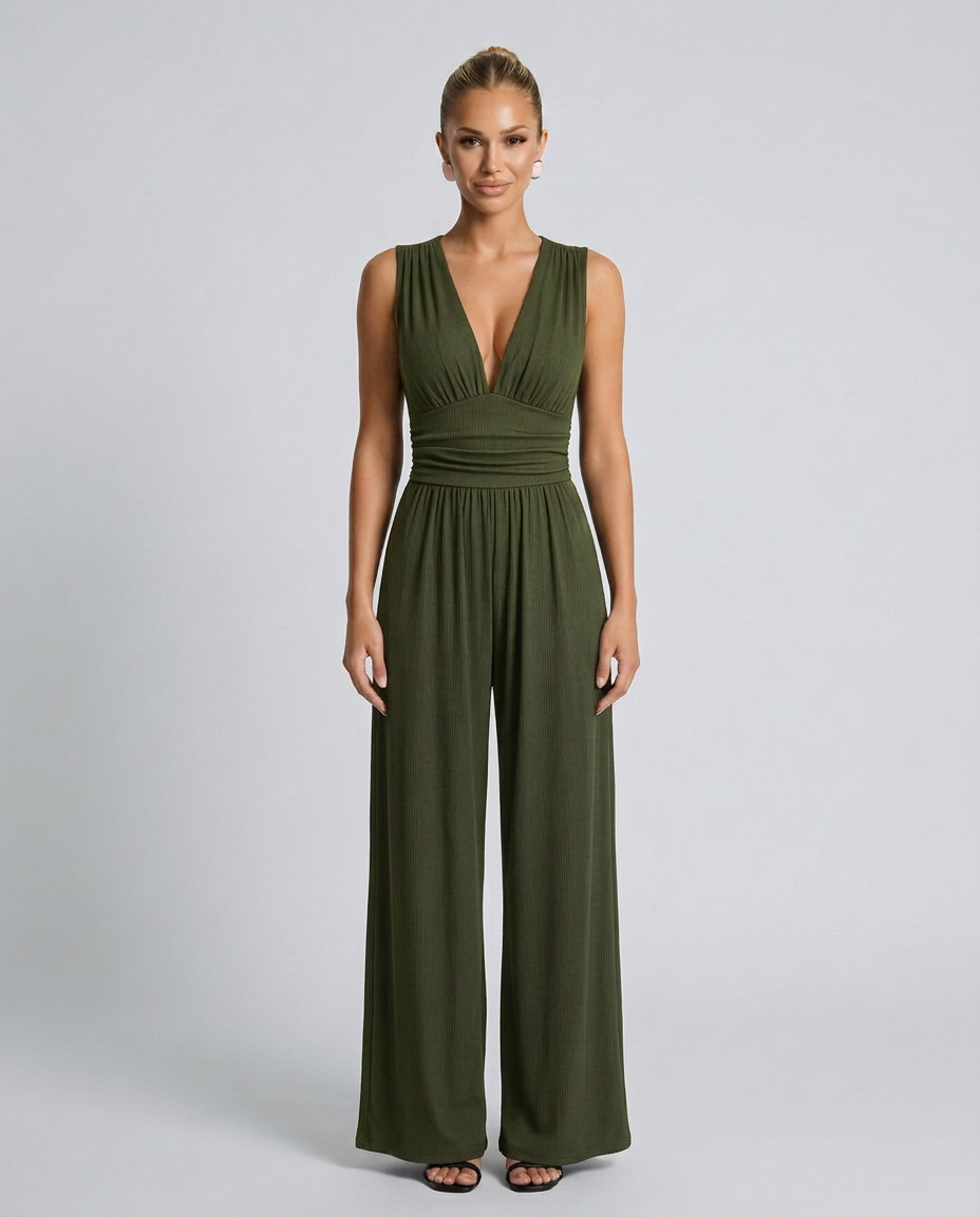 Berta | Wide-Leg Jumpsuit with V-Neck