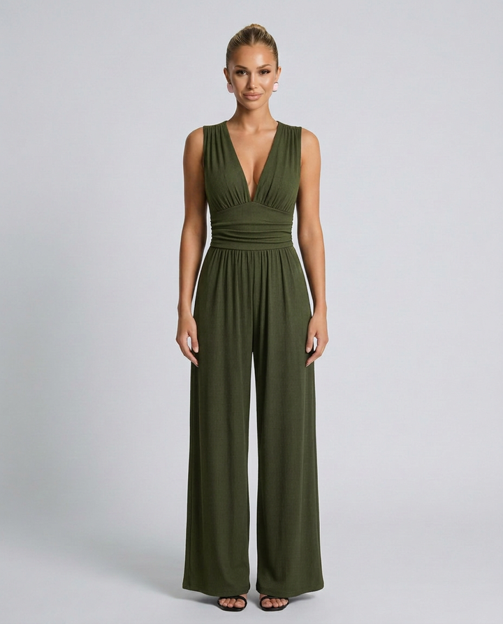 Berta | Wide-Leg Jumpsuit with V-Neck