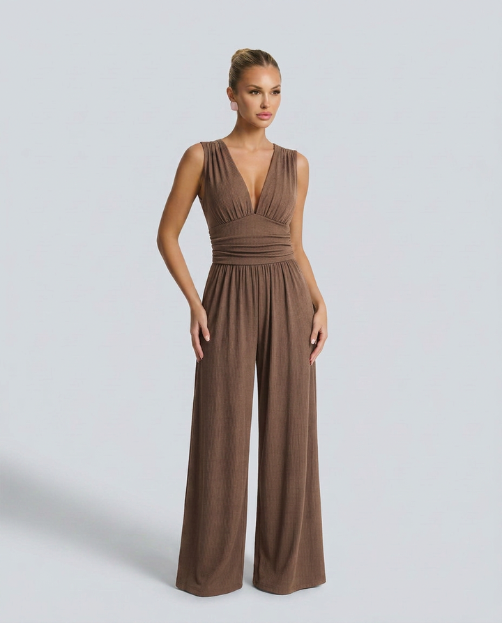 Berta | Wide-Leg Jumpsuit with V-Neck