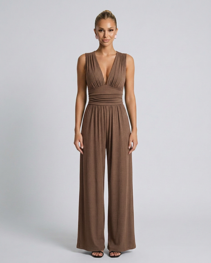 Berta | Wide-Leg Jumpsuit with V-Neck