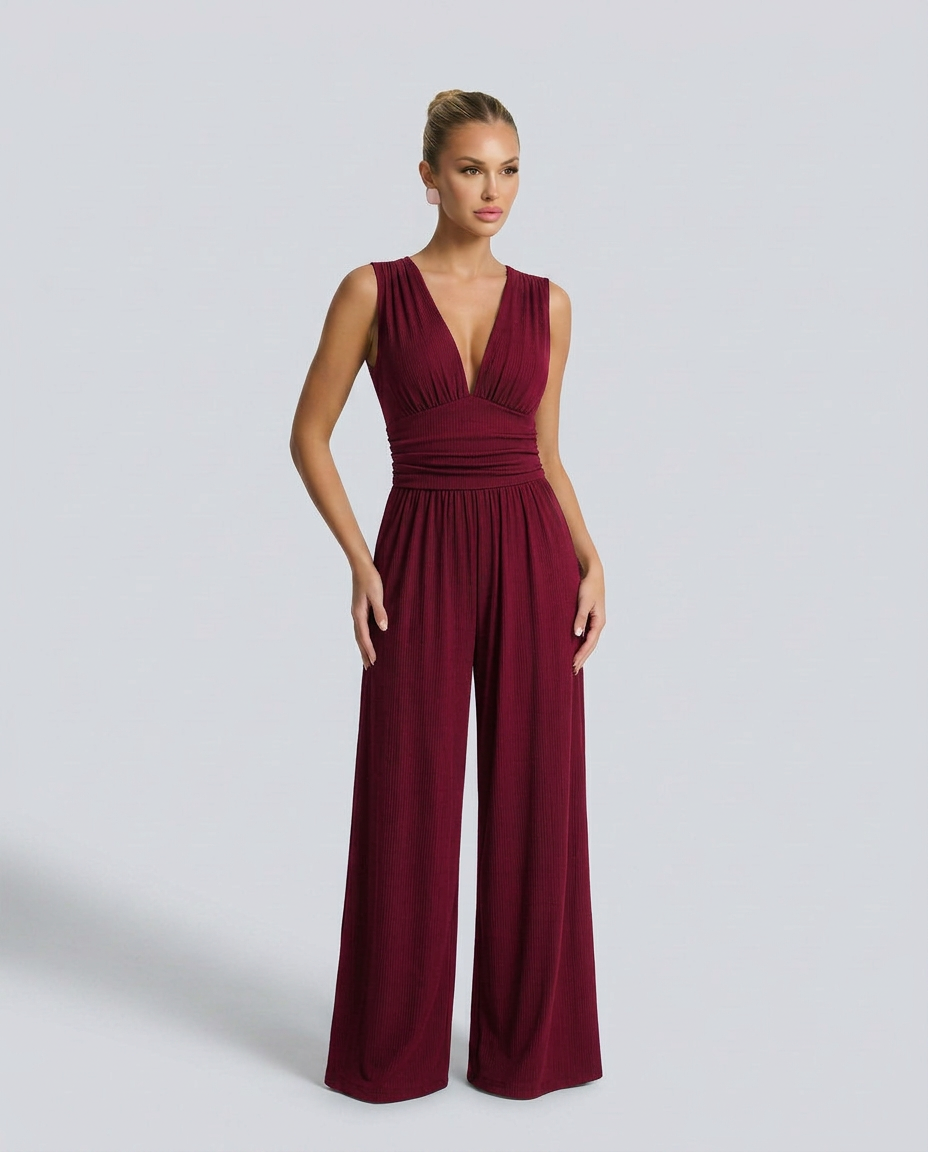 Berta | Wide-Leg Jumpsuit with V-Neck