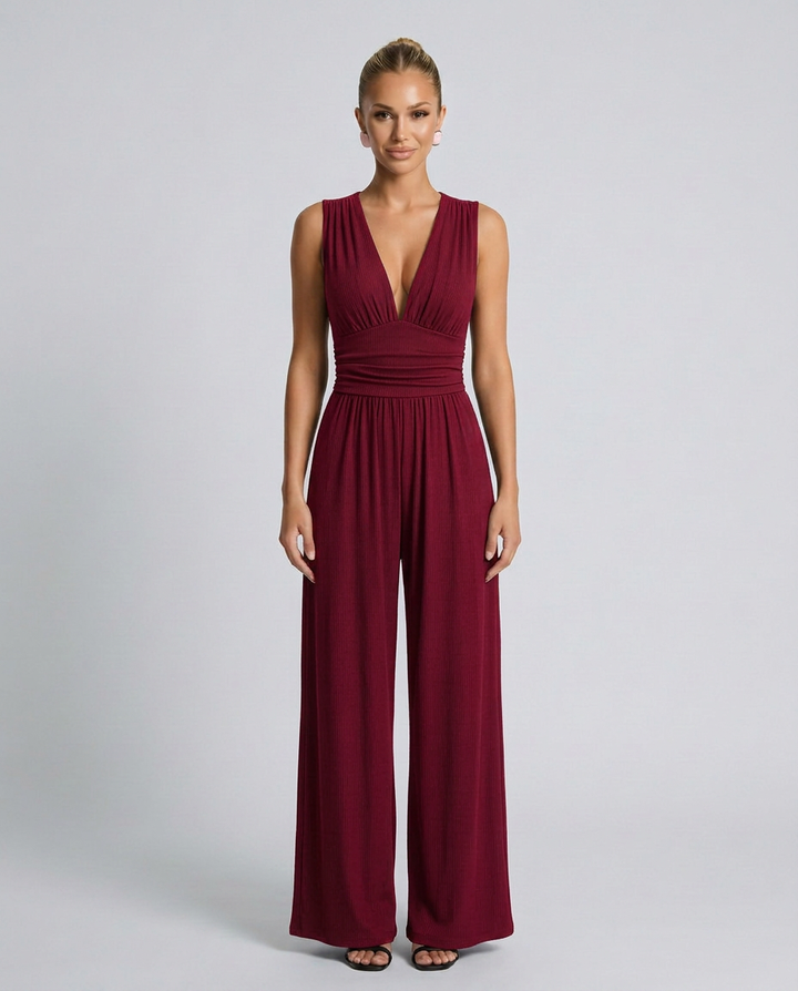 Berta | Wide-Leg Jumpsuit with V-Neck