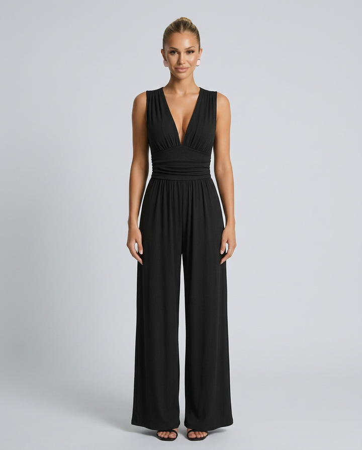 Berta | Wide-Leg Jumpsuit with V-Neck