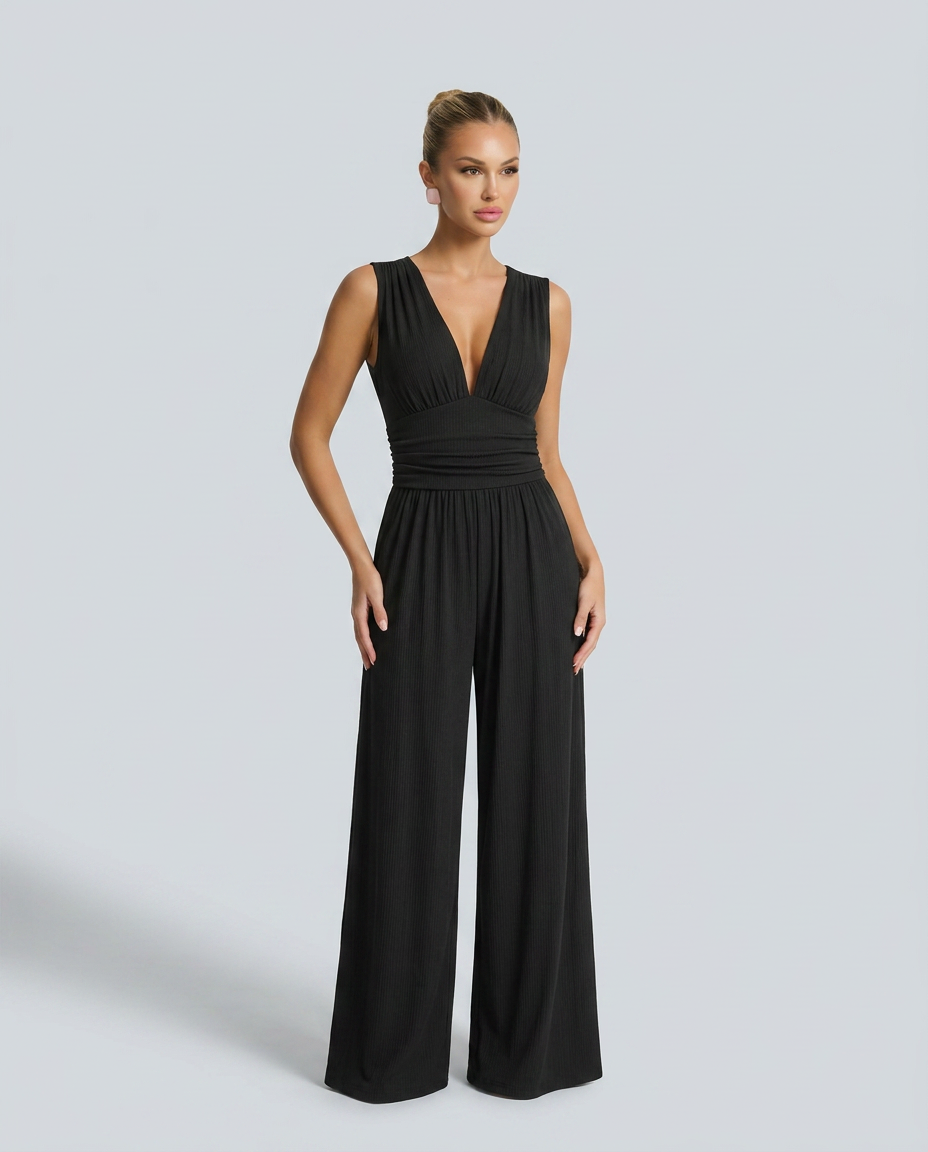 Berta | Wide-Leg Jumpsuit with V-Neck