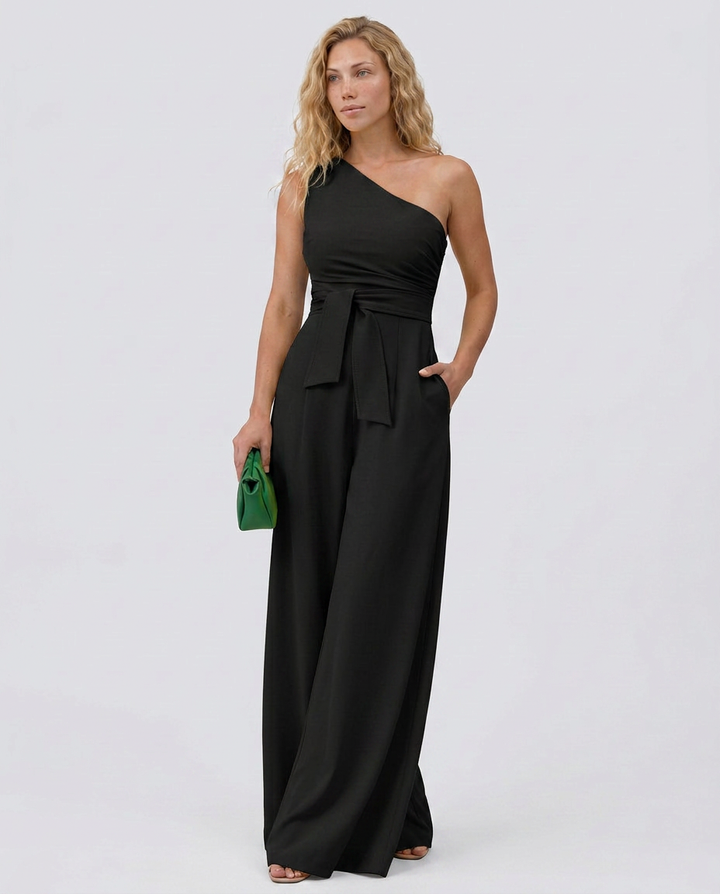 Ilene | One-Shoulder Jumpsuit with Wide-Leg Trousers