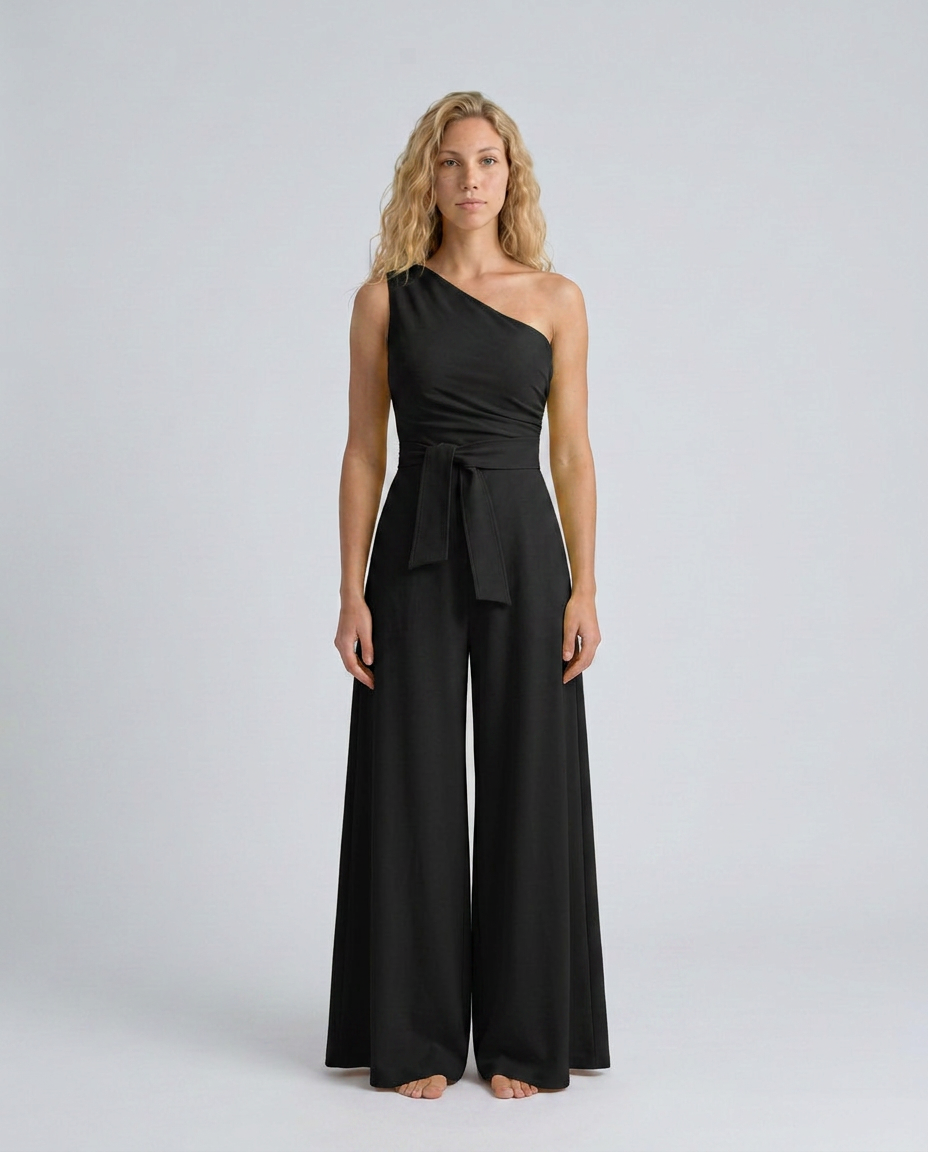 Ilene | One-Shoulder Jumpsuit with Wide-Leg Trousers