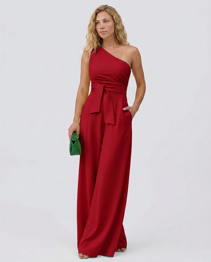 Ilene | One-Shoulder Jumpsuit with Wide-Leg Trousers
