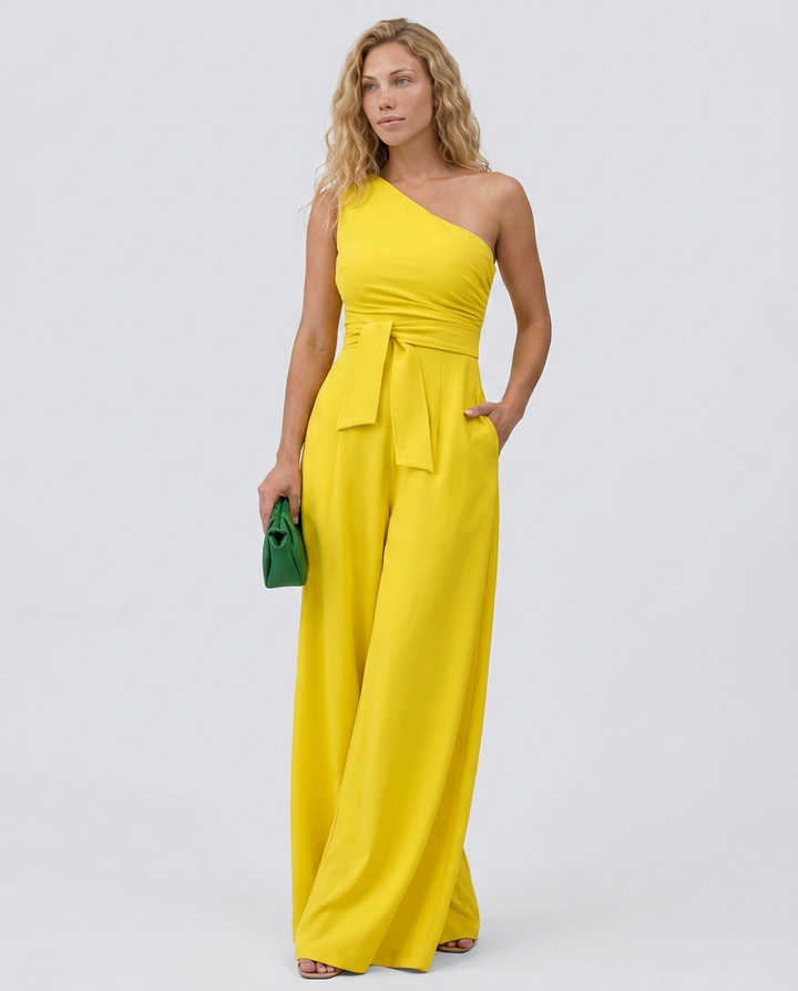 Ilene | One-Shoulder Jumpsuit with Wide-Leg Trousers