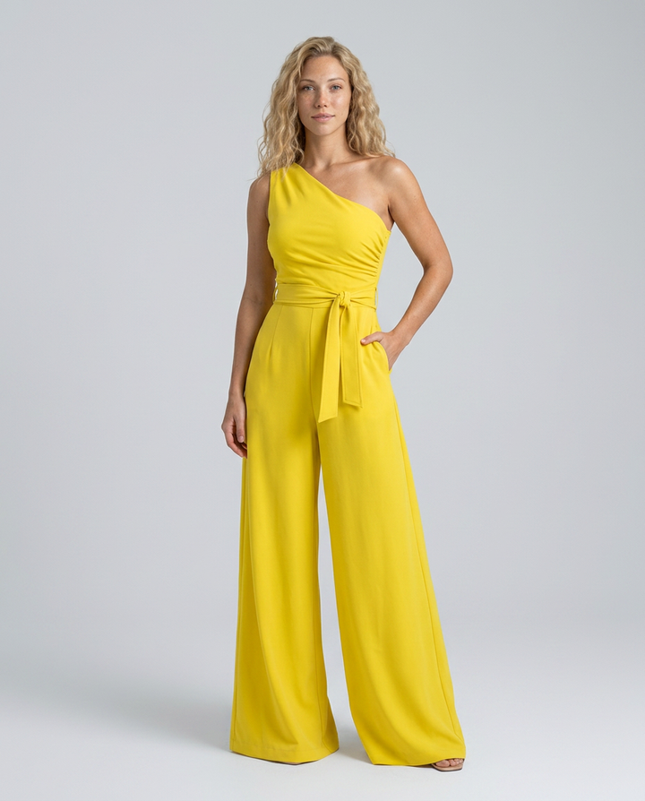 Ilene | One-Shoulder Jumpsuit with Wide-Leg Trousers