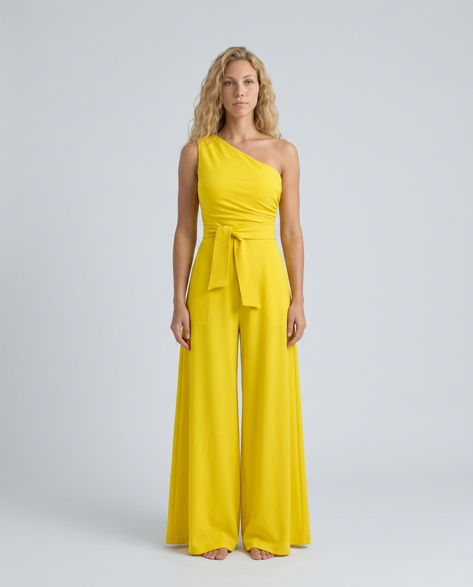 Ilene | One-Shoulder Jumpsuit with Wide-Leg Trousers