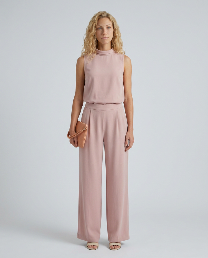 Sheri | Sleeveless Wide-Leg Jumpsuit with High Neck