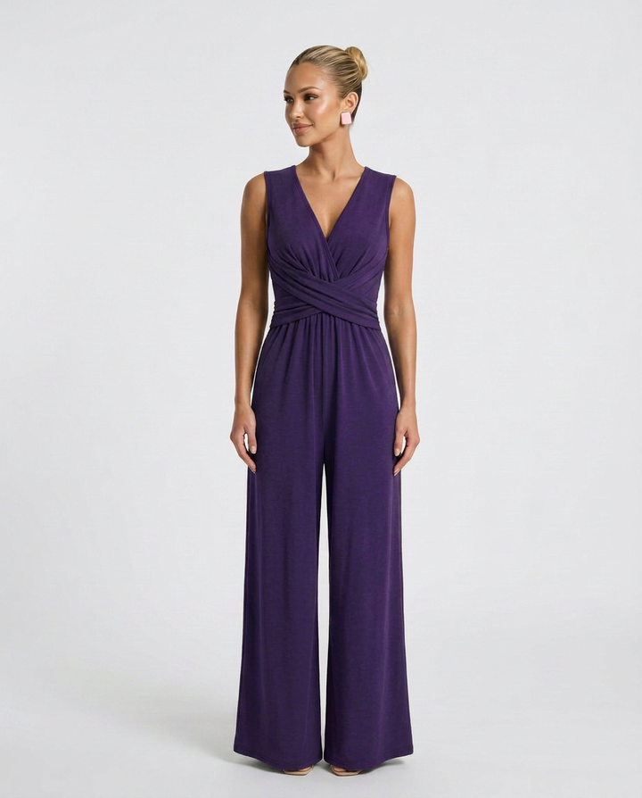 Tamera | Sleeveless Jumpsuit with Wide-Leg Trousers