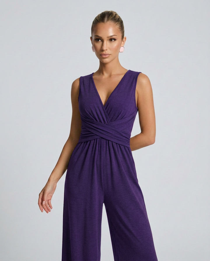 Tamera | Sleeveless Jumpsuit with Wide-Leg Trousers