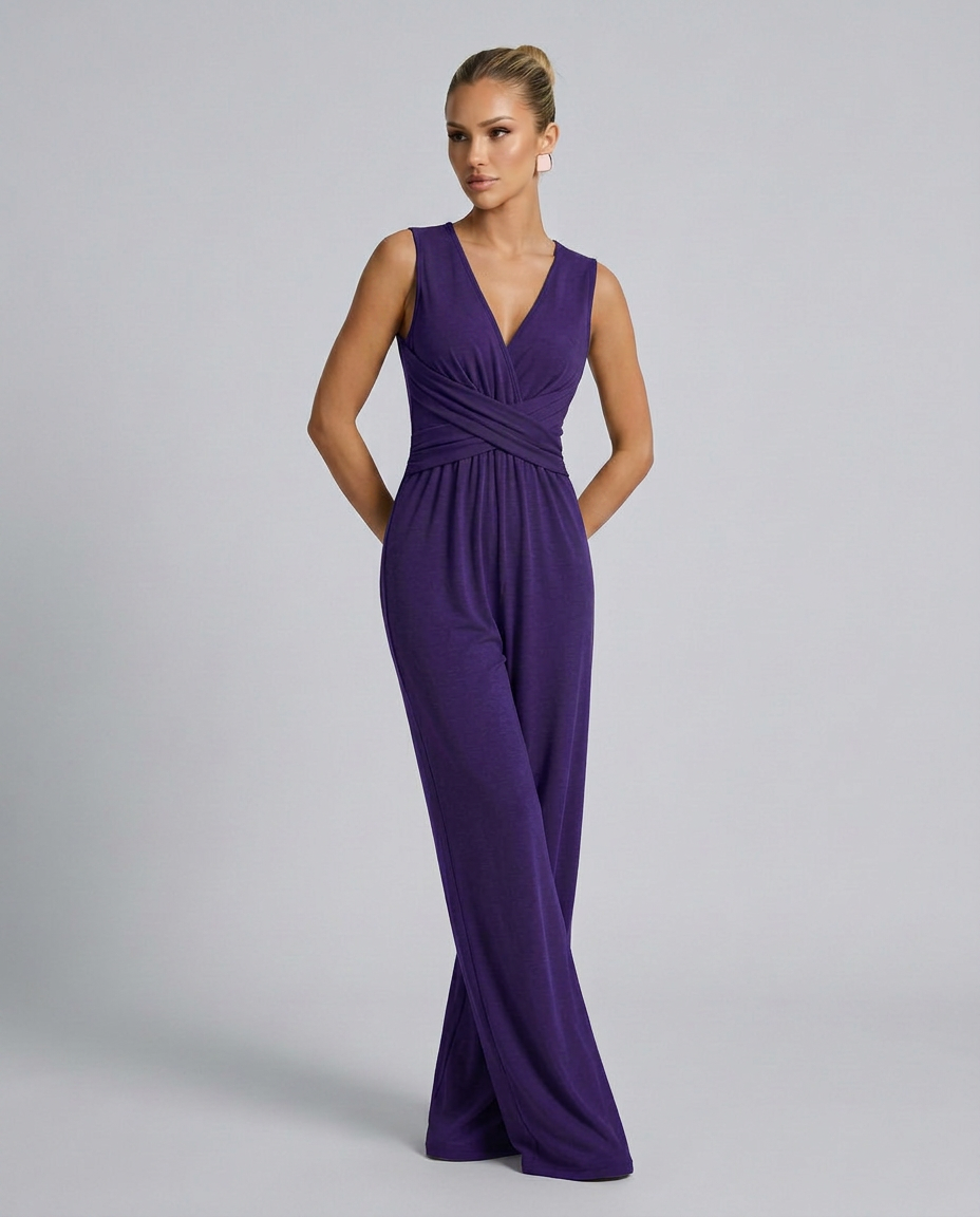 Tamera | Sleeveless Jumpsuit with Wide-Leg Trousers