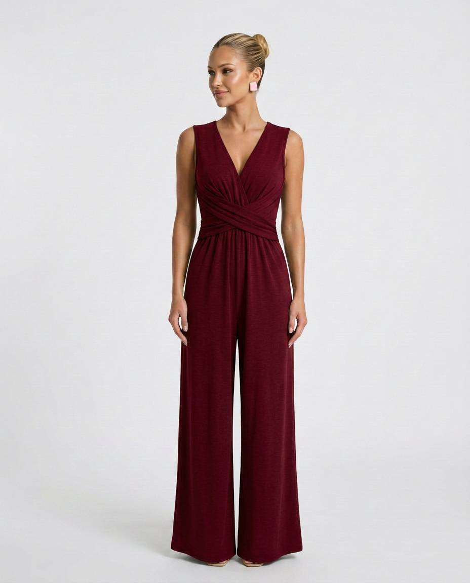Tamera | Sleeveless Jumpsuit with Wide-Leg Trousers