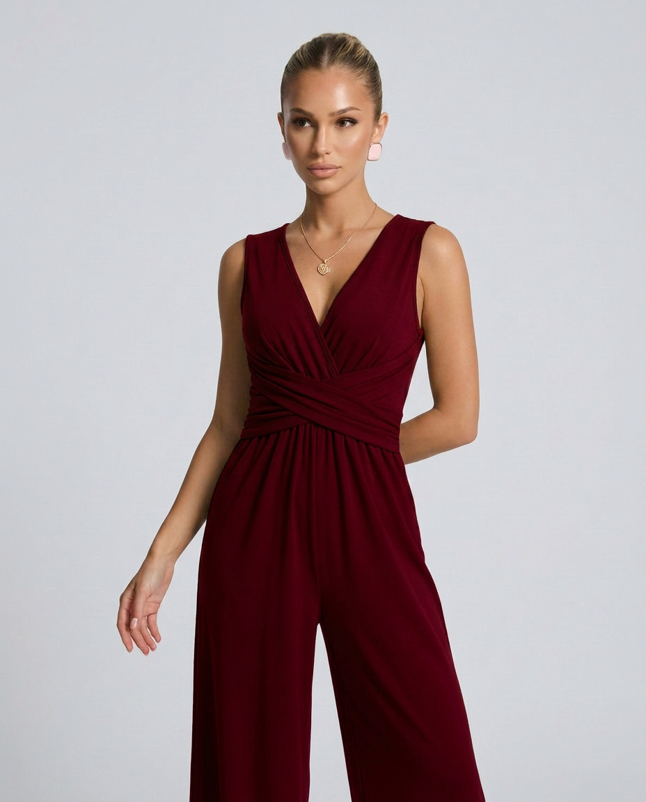 Tamera | Sleeveless Jumpsuit with Wide-Leg Trousers