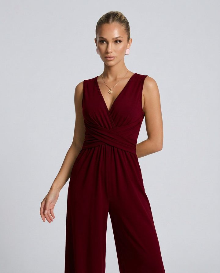 Tamera | Sleeveless Jumpsuit with Wide-Leg Trousers