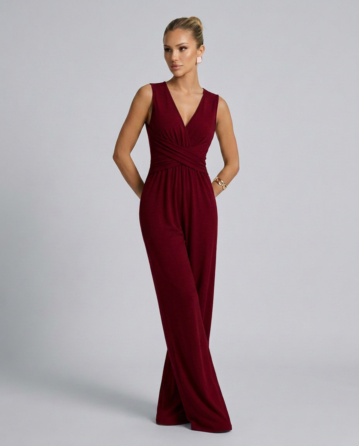 Tamera | Sleeveless Jumpsuit with Wide-Leg Trousers