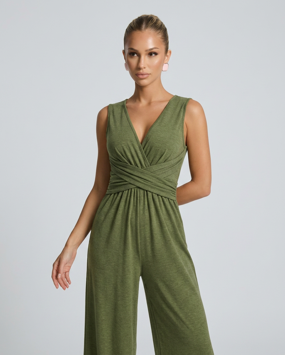 Tamera | Sleeveless Jumpsuit with Wide-Leg Trousers