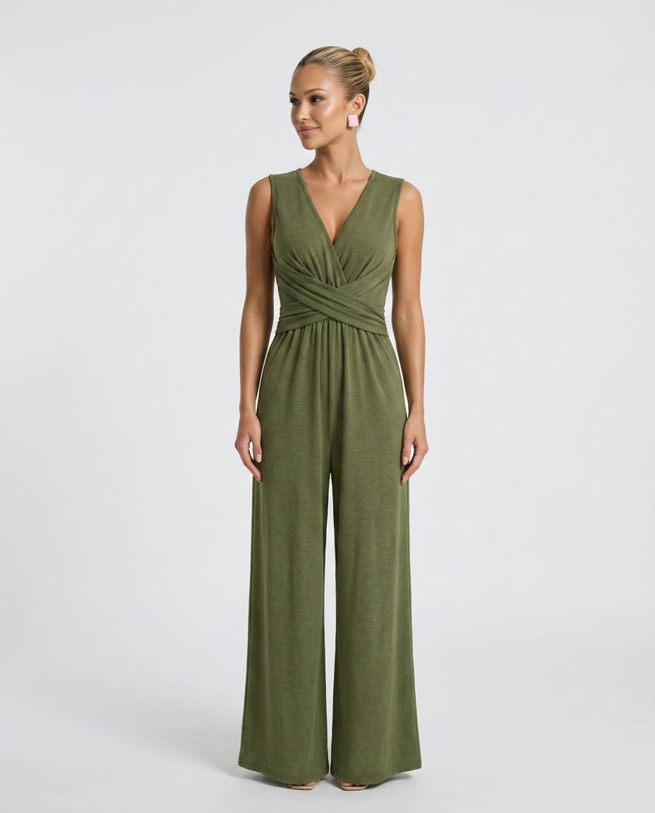 Tamera | Sleeveless Jumpsuit with Wide-Leg Trousers