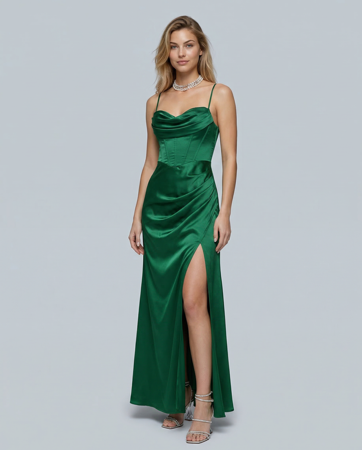 Evelina | Maxi Dress with Draped Bodice