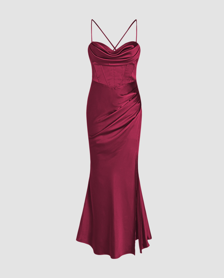 Evelina | Maxi Dress with Draped Bodice